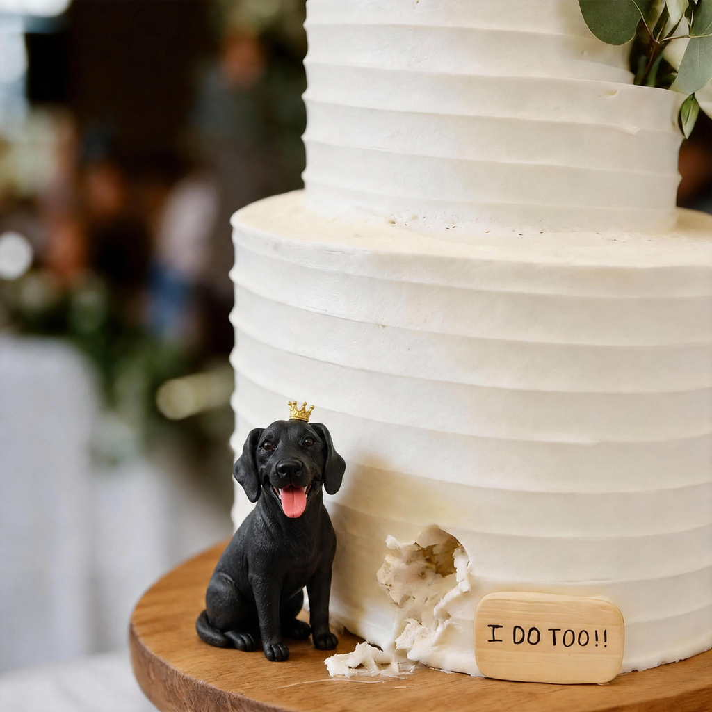 Custom Pet Wedding Cake Topper
