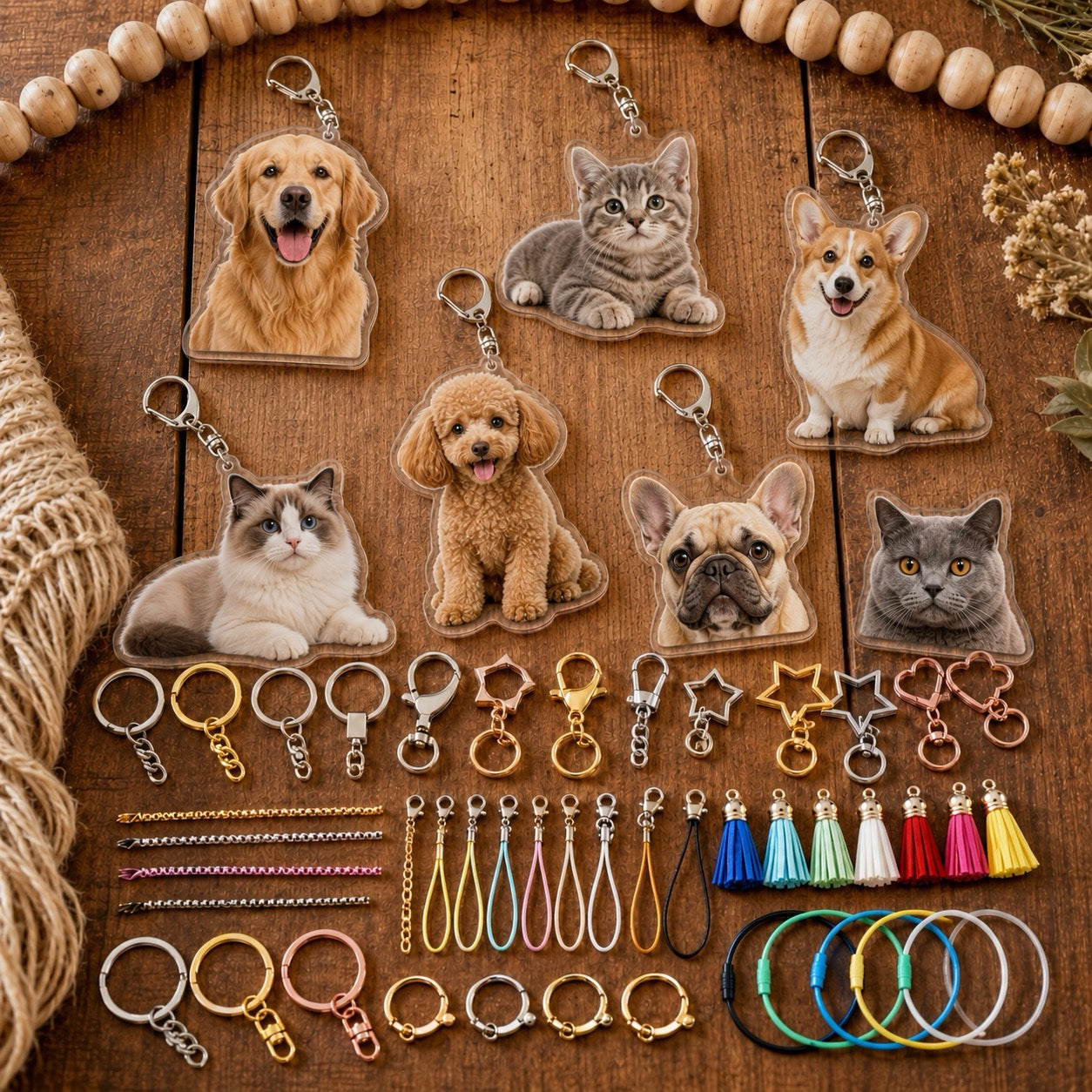 Custom Pet Photo Acrylic Keychain