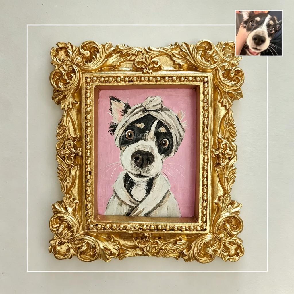 Custom Mini Pet Oil Portrait