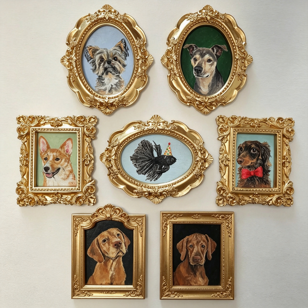 Custom Mini Pet Oil Portrait